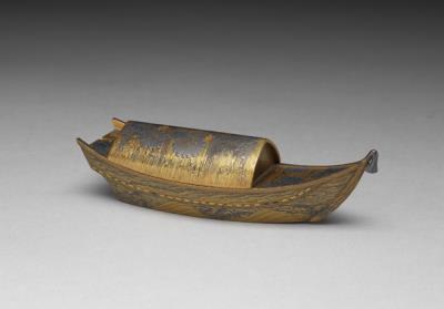 图片[2]-Lacquer box in the shape of a boat ornamented with jade belt, Qianlong reign (1736-1795),  Qing dynasty-China Archive